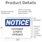 Signmission Customers And Parts Entrance OSHA Notice Sign, Vinyl Decal, 10in W x 7in L, 2PK OS-2PACK-NS-D-710-L-10879 - alternate 5